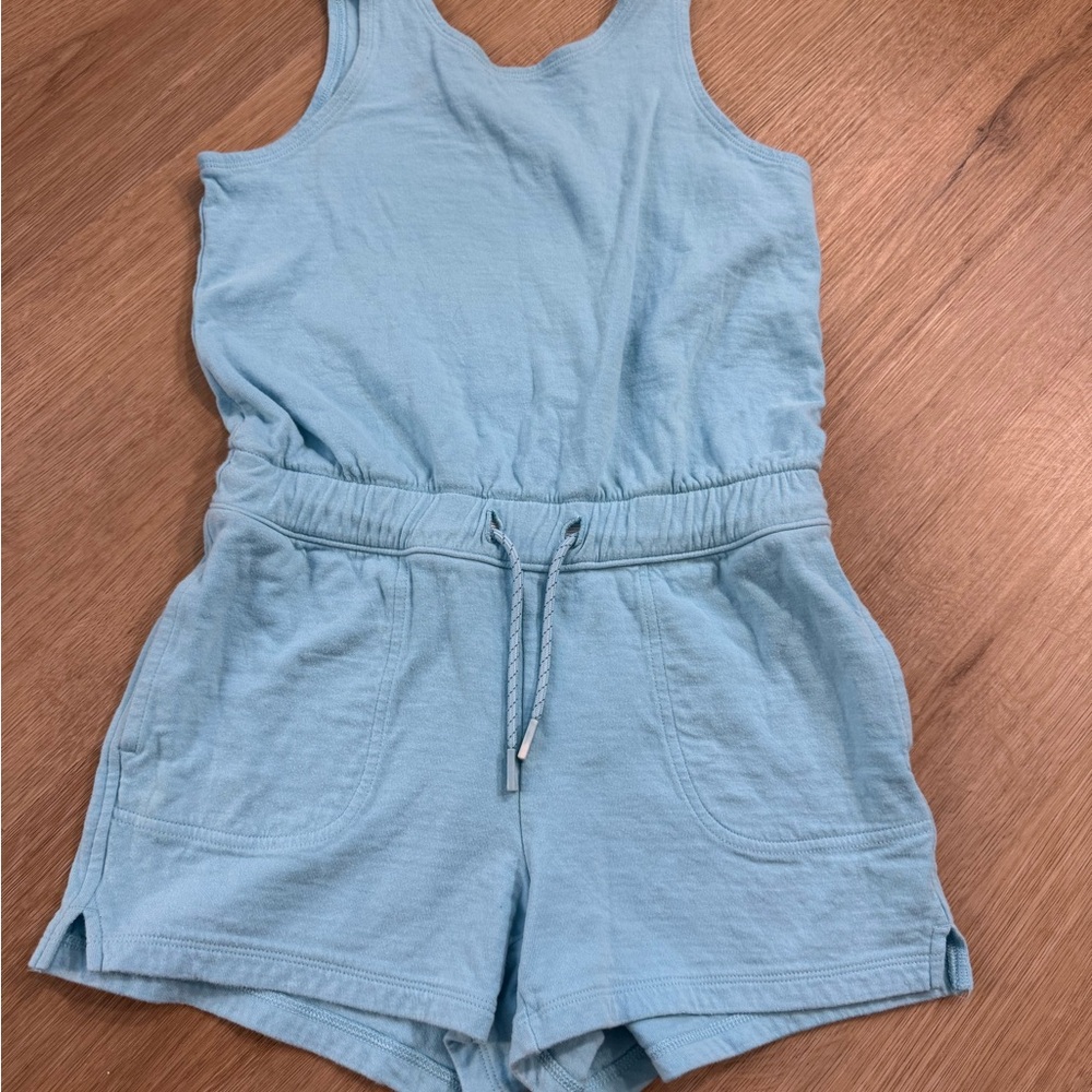 Athleta Girl Blue Sleeveless Romper M 8-10
